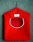 Orange Clothespin Bag