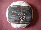 Route 66 Round Pillow
